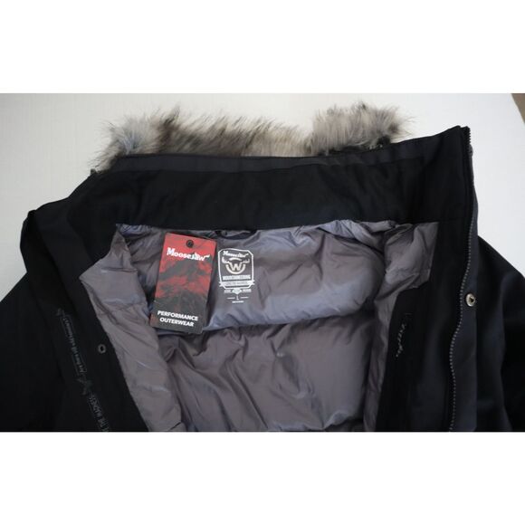 Moosejaw 7726050 Women's Sz L Black Down Waterproof Hooded Parka Jacket - Picture 5 of 16